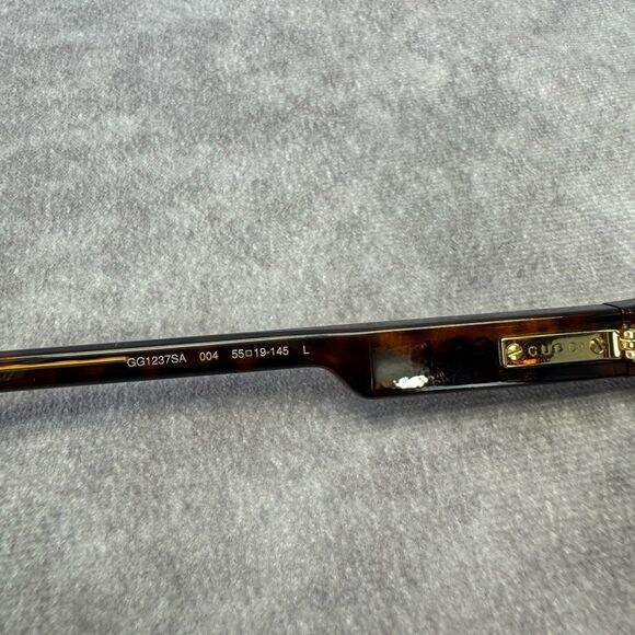 Gucci GG1237SA Tortoise Shell Sunglasses Unisex Square Shape - Picture 10 of 12